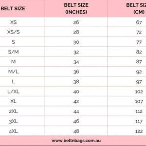 BELT SIZE